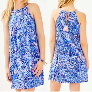 Lilly Pulitzer Margot Dress "PARTY WAVE" 100% pima‎ cotton